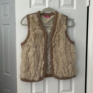 100% BCBG Rabbit Fur Vest